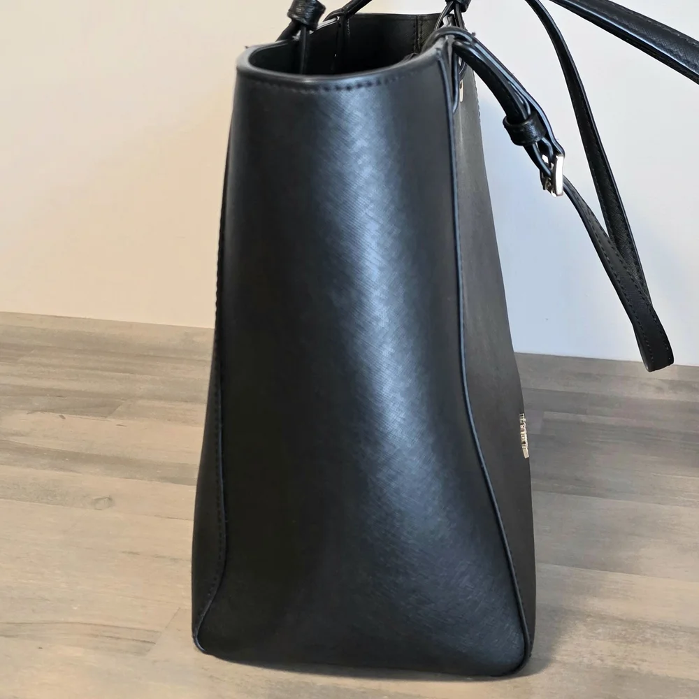 Michael Kors Black Saffiano Leather Tote with Gold Details - Picture 3 of 7